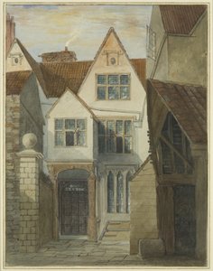 セント・ジェームズ、ウィットソン・コートのセクストン・レジデンス（鉛筆・水彩・紙 作： Thomas Leeson the Elder Rowbotham