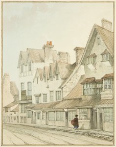 ウエスト・ストリートの南側、ローフォード・ゲートなし（鉛筆・水彩・紙 作： Thomas Leeson the Elder Rowbotham