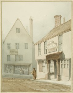 旭日旗」、キャッスル・ディッチ（紙に鉛筆の上に水彩画 作： Thomas Leeson the Elder Rowbotham