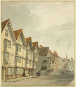 トーマス・ストリート、「ホワイト・ライオン」（紙に水彩）を展示 作： Thomas Leeson the Elder Rowbotham