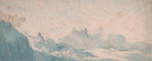 アルプスの層の上のうっすらとした雲 作： Thomas Lindsay