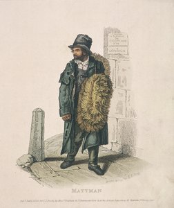 肩に商品を運ぶマット・セラー、1820年 作： Thomas Lord Busby