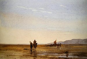 ビーチシーン（水彩・紙） 作： Thomas Lound