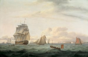 ラムズゲート港からの発送 作： Thomas Luny