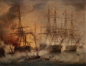 ナヴァリーノの戦い、1827年10月20日 作： Thomas Luny
