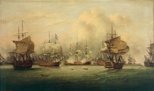ドッガーバンクの戦い、1781年8月5日 作： Thomas Luny
