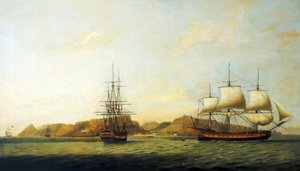 1780年にセントヘレナ島沖で建造され、イギリスとベンガル（インド）を往復した東インド会社の船「ノーサンバーランド号