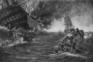 「ケントのバーニング」、c1893、1911 作： Thomas M M Hemy