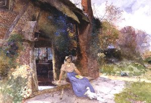 By The Cottage Door 作： Thomas Mackay