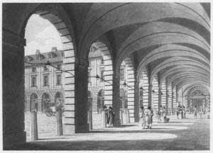 コベントガーデンの広場、1796年 作： Thomas Malton Jnr.
