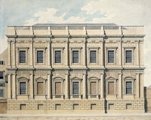 ウェストミンスターのホワイトホールにあるバンケットハウスの眺め、1790年頃 作： Thomas Malton Jnr.