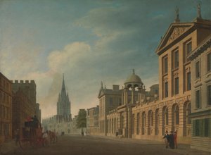 ハイストリート、オックスフォード [1799年、ロイヤル アカデミー オブ アーツ、ロンドン、展覧会カタログ] 作： Thomas Malton the Younger