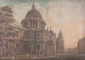 セントポールの北正面 作： Thomas Malton the Younger