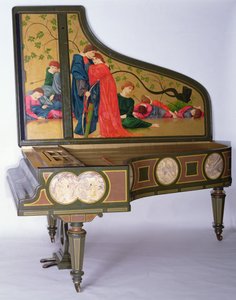 セバスチャン・エラールによるコンサートグランドピアノ、1850年頃（塗装された木材、黒檀、象牙の鍵） 作： Thomas Matthews Rooke