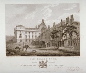 オールド パレス ヤード、ウェストミンスター、ロンドン、1796 年 作： Thomas Medland