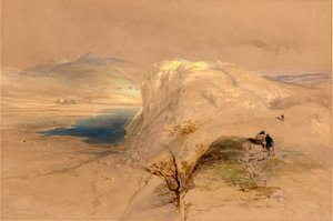 クレイグラフアンドローマンウォール、1839年（紙に鉛筆、ガッシュ、トイレ） 作： Thomas Miles Richardson