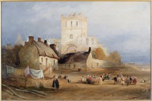 ジェドバラ修道院、1835年頃 作： Thomas Miles Richardson