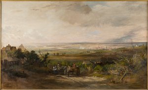 ゲーツヘッドフェルからのニューカッスル、1816年頃 作： Thomas Miles Richardson