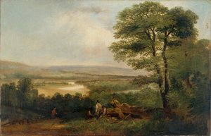 「風景：ノーサンバーランドの景色」、1804-1848 作： Thomas Miles Richardson I