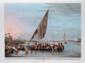 ネッシリ近くのフェリーボート、エジプト、1801 作： Thomas Milton