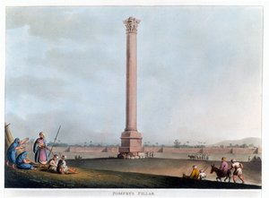 ポンペイの柱、アレクサンドリア、エジプト、1802 作： Thomas Milton
