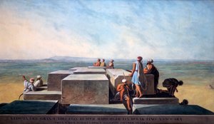 ギザの最初のピラミッドの頂上、1794 作： Thomas Milton