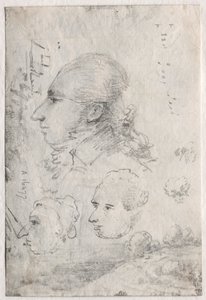 Heads versoの研究c。 1820年代。 作： Thomas Monro
