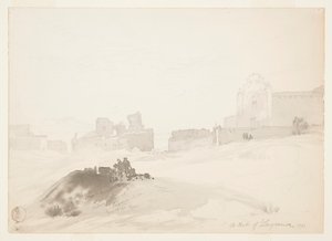 ニューメキシコ州ラグナで陶器を焼く 作： Thomas Moran