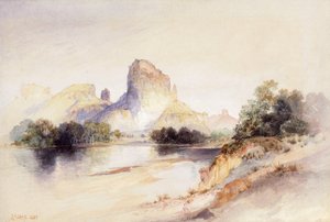 キャッスルビュート、ワイオミング州グリーンリバー、1894 作： Thomas Moran