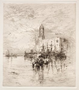 サンファンデウルアの城、Verz Cruz、1884年。 作： Thomas Moran