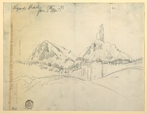 ドローイング、リザードヘッド、コロラド州 作： Thomas Moran
