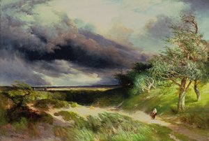 イーストハンプトン、ロングアイランド、砂丘、1892年 作： Thomas Moran