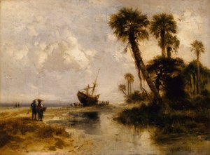 フロリダ州フォート・ジョージ・アイランド 作： Thomas Moran