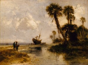 1878年、フロリダ州フォートジョージ島。 作： Thomas Moran