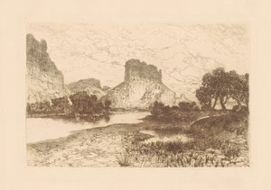 ワイオミング準州グリーンリバー 作： Thomas Moran
