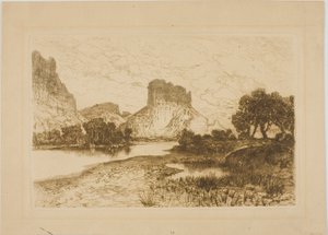 ワイオミング準州グリーンリバー 作： Thomas Moran