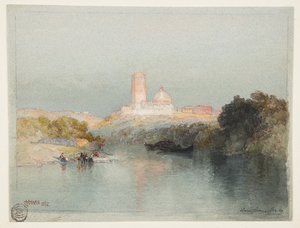 レルマ川沿いのハシエンダ、サンファン、メキシコ 作： Thomas Moran