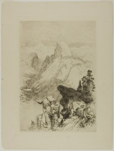 ハーフドーム、モラン ポイントからの眺め 作： Thomas Moran