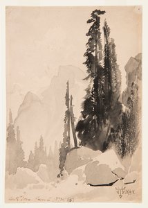 ハーフドーム、ヨセミテ 作： Thomas Moran
