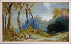 丘の中 作： Thomas Moran