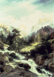 ティトン山脈、1899年 作： Thomas Moran
