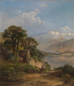 コモ湖、1867年 作： Thomas Moran