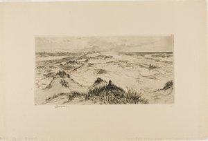 砂丘を見渡す - イーストハンプトン 作： Thomas Moran
