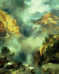 キャニオンの霧、1914 作： Thomas Moran