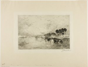 フロリダ州セントジョンズの朝 作： Thomas Moran