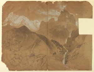 イタリア、ファイド峠付近 作： Thomas Moran