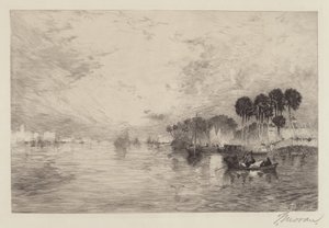 フロリダ州セントジョンズ川 作： Thomas Moran