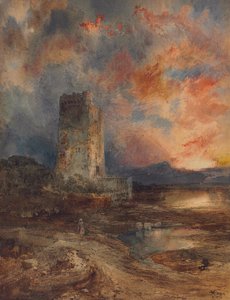 ムーアの日没、1880 作： Thomas Moran