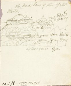 イエローストーンのバッドランド 作： Thomas Moran