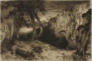 コヨーテ - アリゾナ 作： Thomas Moran